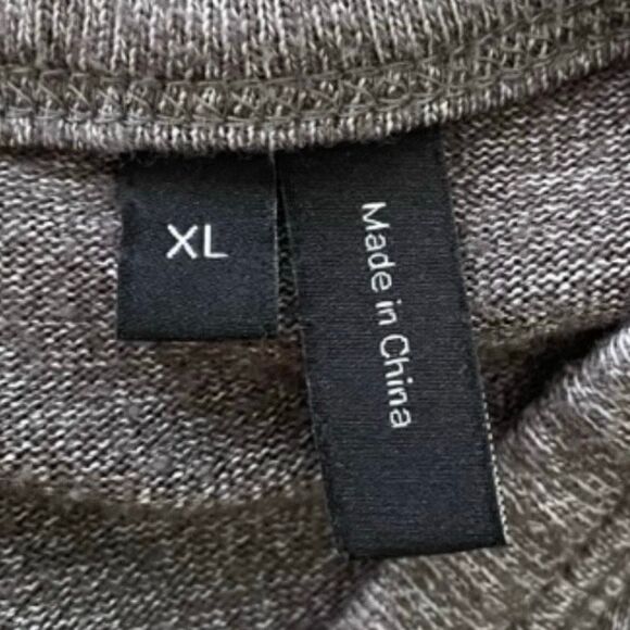 Theory Modal Cotton Core Henley Shirt Gray Pestle Melange Long Sleeve XL - Picture 5 of 9